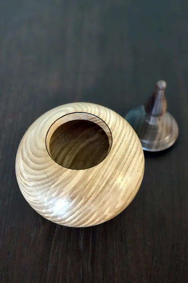 Finial box gedenk doos (kersen-walnoot)