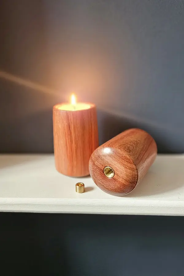 Mini-urnen met waxinelicht (Bahia-rosewood)